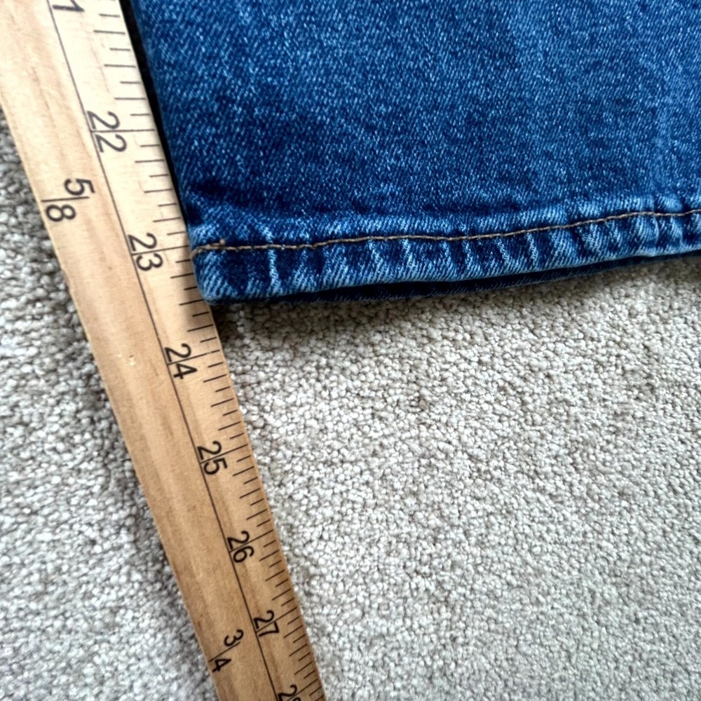 Old Navy Extra High Rise Sky-Hi Straight Jeans Women 16 Petite Blue Denim Cotton - Picture 2 of 8